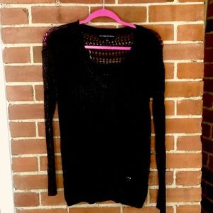 Rock & Republic NWOT Knit Peekaboo Black Sweater